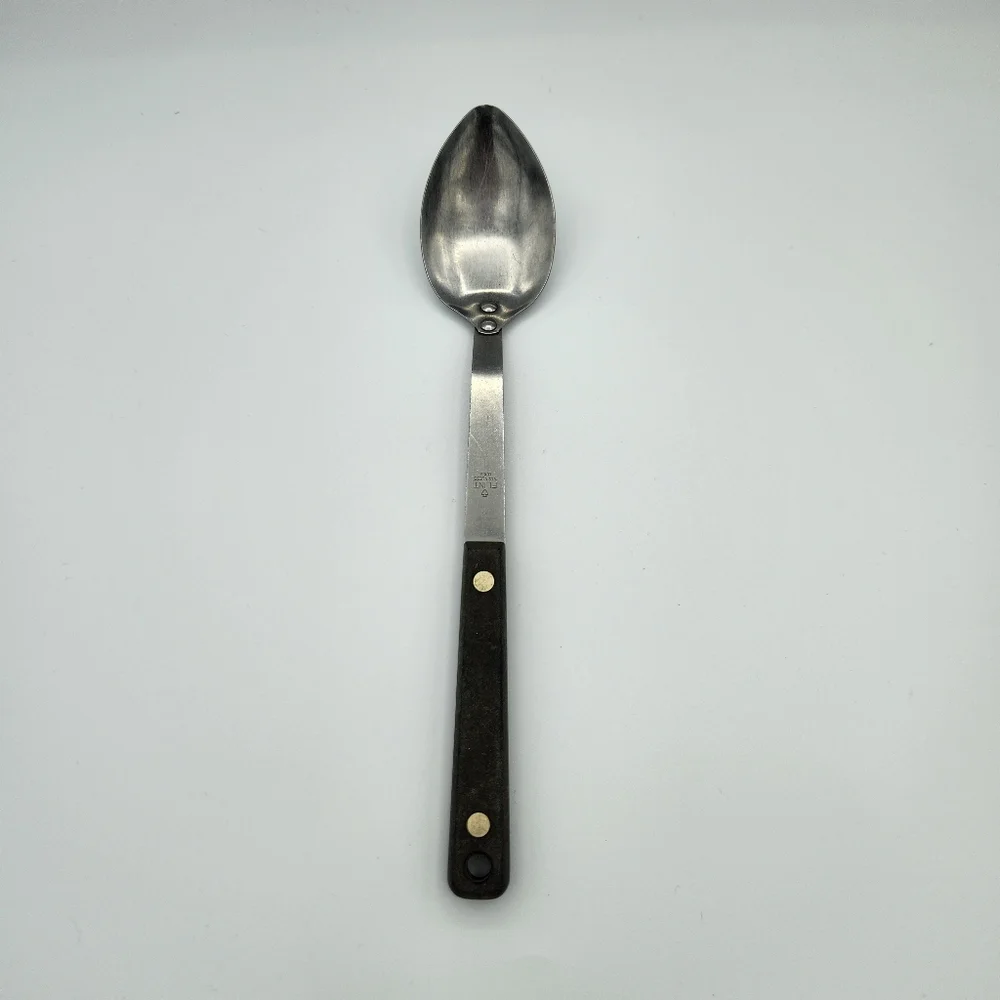 Vintage Flint Arrowhead Serving Spoon‎ Black Handle Made in USA